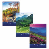 Тетрадь 80 л., А4, HATBER VK, клетка, обложка мелованный картон, "Nature" ("Природа"), 80Т4C3, T140765 (арт. 402103)