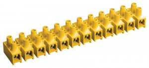 Колодка винтовая IEK ЗВИ-5, 12 пар, 1.5-4мм, 5A, латунь/полиэтилен, желтый, UZV7-005-04 (арт. 513697)