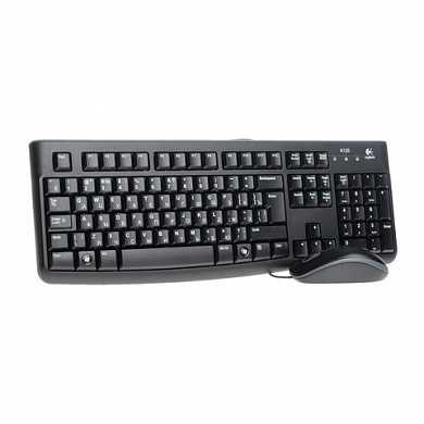 Набор проводной LOGITECH Desktop MK120, USB, клавиатура, мышь 2 кнопки+1 колесо-кнопка, 1000 dpi, черный, 920-002561 (арт. 511223) купить в интернет-магазине ТОО Снабжающая компания от 20 972 T, а также и другие Клавиатуры на сайте dulat.kz оптом и в розницу