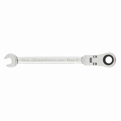 Ключ комбинированный трещоточный, 8мм, CrV, шарнирный, зерк.хром MATRIX PROFESSIONAL (арт. 14860)