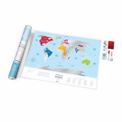 Карта Travel map silver world (арт. 4820191130104) купить в интернет-магазине ТОО Снабжающая компания от 24 360 T, а также и другие Дом на сайте dulat.kz оптом и в розницу