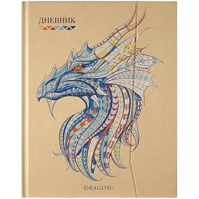 Дневник 1-11 кл. 48л. (твердый) "CRAFT. Дракон", крафт, тонир. блок, ляссе, магнитный клапан (арт. DSK15532h) купить в интернет-магазине ТОО Снабжающая компания от 0 T, а также и другие Дневники универсальные на сайте dulat.kz оптом и в розницу