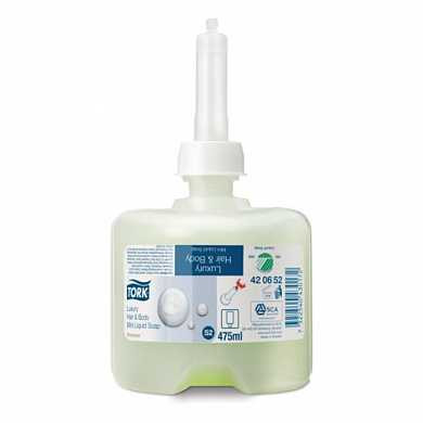 Картридж с жидким мылом-шампунем одноразовый TORK (Система S2) Premium, 0,475 л, 420652 (арт. 602959)