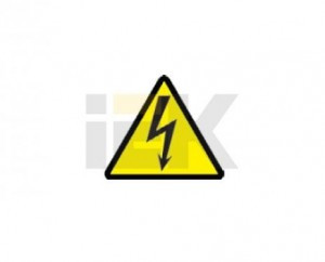 IEK знак электробезопасности 130х130х130мм символ "Молния" (арт. 519574)