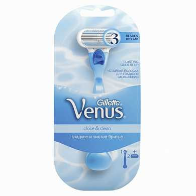 Бритва GILLETTE VENUS (Жиллет Винес) с 2 сменными кассетами, для женщин (арт. 602794) купить в интернет-магазине ТОО Снабжающая компания от 8 232 T, а также и другие Бритвенные станки на сайте dulat.kz оптом и в розницу