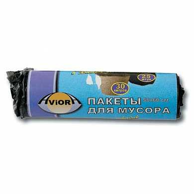 Мешки для мусора, 30 л, комплект 25 шт., рулон, ПНД, стандарт, 50х60 см, 6 мкм, черные, AVIORA, 106-017 (арт. 600021) купить в интернет-магазине ТОО Снабжающая компания от 441 T, а также и другие Мешки для мусора на сайте dulat.kz оптом и в розницу