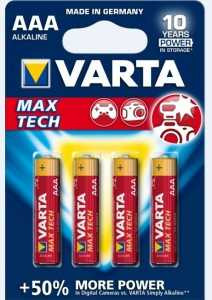 Батарейка Varta 4703.101.404 Max-Tech Lr03/286 Bl4 (арт. 16885)