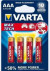 Батарейка Varta 4703.101.404 Max-Tech Lr03/286 Bl4 (арт. 16885) купить в интернет-магазине ТОО Снабжающая компания от 882 T, а также и другие R03/AAA 286 батарейки (мизинчиковые) на сайте dulat.kz оптом и в розницу