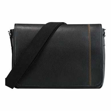 Сумка мужская FABULA "Brooklyn", натуральная кожа, отстрочка, магнитный замок, 262х330х72 мм, черная, S.108.BR (арт. 240564) купить в интернет-магазине ТОО Снабжающая компания от 90 846 T, а также и другие Сумки из натуральной кожи на сайте dulat.kz оптом и в розницу