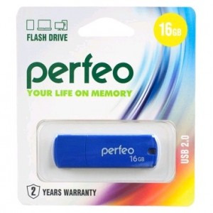 Флэш-диск USB 16Gb Perfeo Blue C05 PF-C05N016 (арт. 601657)