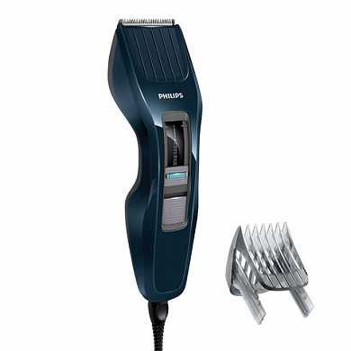 Машинка для стрижки волос PHILIPS HC3400/15, 13 установок длины, сеть, съемные лезвия, синяя (арт. 452501)