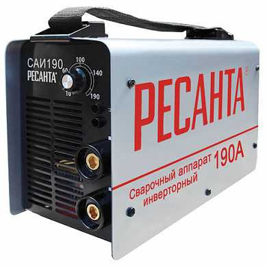 Сварочный аппарат инверторный САИ 190 РЕСАНТА, сварочный ток до 190 А, диаметр электрода до 5 мм, 65/2 (арт. 670406)
