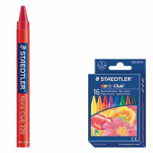 Восковые мелки STAEDTLER "Noris Club", 16 цветов, картонная упаковка, европодвес, 220 NC16 (арт. 226449)