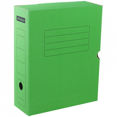 Короб архивный с клапаном OfficeSpace, микрогофрокартон, 100мм, зеленый, до 900л. (арт. 225410)