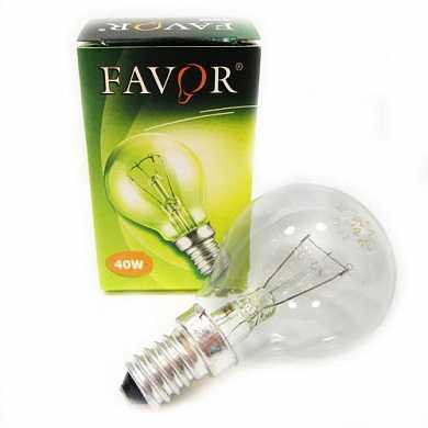 Лампа накаливания Favor P45 E14 60W Шар Прозрачная (Калашников) (арт. 427114)