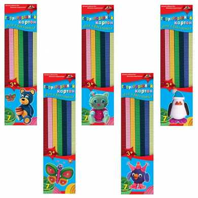 Цветной картон для квиллинга АППЛИКА, гофрированный, 7 цветов, 42 полоски (длина 295 мм, ширина 10 мм), С1912 (арт. 126733) купить в интернет-магазине ТОО Снабжающая компания от 1 372 T, а также и другие Цветная бумага, картон для квиллинга и оригами на сайте dulat.kz оптом и в розницу