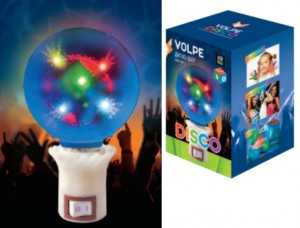 Светильник декоративный с вилкой 220V 1.5W RGB Volpe Disco эффект 3D d=8см, ULI-Q309 1,5W/RGB (арт. 646930)