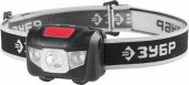 Фонарь ЗУБР "МАСТЕР" налобный светодиодный, 1Вт(80Лм)+2LED, 4 режима, 3ААА (арт. 56436)