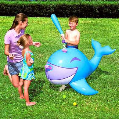 Надувной кит для игры в бейсбол Interactive Whale Ball-Pop Sprinkler (арт. 090:H)