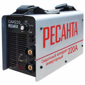 Сварочный аппарат инверторный САИ 220 РЕСАНТА, сварочный ток до 220 А, диаметр электрода до 5 мм, 65/3 (арт. 670407)
