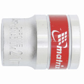 Головка торцевая, 21 мм, 6-гранная, CrV, под квадрат 1/2", хромированная MATRIX MASTER (арт. 13121)