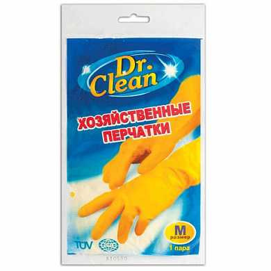 Перчатки хозяйственные латексные DR.CLEAN (Доктор Клин), без х/б напыления, размер М (средний), 601622 (арт. 601622) купить в интернет-магазине ТОО Снабжающая компания от 392 T, а также и другие Перчатки хозяйственные на сайте dulat.kz оптом и в розницу