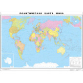 Политическая карта Мира, масштаб 1:25 000 000, 1000*1400 мм, ламинированная