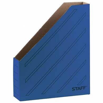 Лоток вертикальный для бумаг, микрогофрокартон, 75 мм, до 700 листов, синий, STAFF, 128882 (арт. 128882)