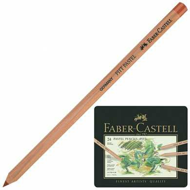 Карандаши цветные пастельные FABER-CASTELL "Pitt", 24 цвета, светоустойчивые, толщина грифеля 4,3 мм, металлическая коробка, 112124 (арт. 180961)