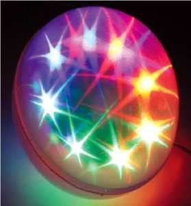 Светильник-диско шар ул. Космос KOCNL_8cm_IP44, d=8см, RGB, 3штxАА нет в компл. 0,5W белый