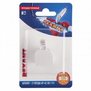 Переходник телефонный, (штекер 6Р-4С (RJ-11) -2 гнезда 6Р-4С (RJ-11)) (10), REXANT 06-0109-B (арт. 662027) купить в интернет-магазине ТОО Снабжающая компания от 784 T, а также и другие Телефонные штекера, розетки, переходники на сайте dulat.kz оптом и в розницу