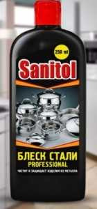 Чистящее средство Greenfield Sanitol "Блеск стали" Professional, крем с абразивной основой для чистки изделий из металла, 250мл, ЧС-11 (арт. 216450)