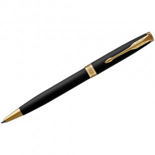 Ручка шариковая Parker "Sonnet Matte Black GT", 1 мм, черная