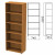Шкаф (стеллаж) "Фея", 740х370х2000 мм, 4 полки, цвет орех милан, ШФ14.5 (арт. 640011) купить в интернет-магазине ТОО Снабжающая компания от 57 379 T, а также и другие Набор мебели "Фея" на сайте dulat.kz оптом и в розницу