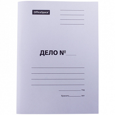Скоросшиватель OfficeSpace "Дело", картон немелованный, 320г/м2, белый, пробитый, до 200л. (арт. 158526) купить в интернет-магазине ТОО Снабжающая компания от 147 T, а также и другие Папки-скоросшиватели картонные на сайте dulat.kz оптом и в розницу