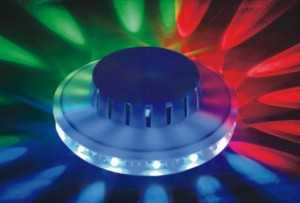 Светильник-проектор Volpe Disco ULI-Q304 d=13см, проекц. круговая, RGB 2,5W/220V белый (арт. 553306)