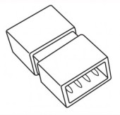 Volpe соед-ль конт-ный прямой для св/д лент 220V 5050 7x14 (кратно 25шт) UTC-Q220 K12/B67-NNN (арт. 571955)