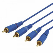 Шнур 4х4 RCA 3М синий gold REXANT цена за шт (10), 17-0304-1 (арт. 612249)