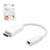 Кабель-переходник miniDisplayPort-HDMI, 0,1 м, CABLEXPERT, F-M, экранированный, A-mDPF-HDMIM-001-W (арт. 511931)