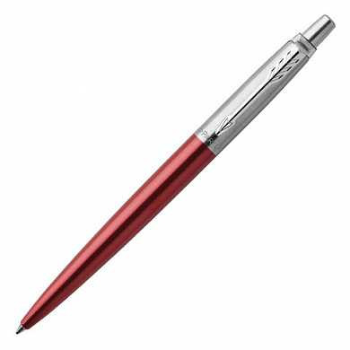 Ручка подарочная гелевая PARKER "Jotter Kensington Red CT", красный корпус, серебристые детали, черная, 2020648 (арт. 142845)