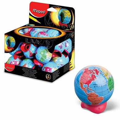 Точилка MAPED "Globe", металлический контейнер, в форме глобуса, 051111 (арт. 223168) купить в интернет-магазине ТОО Снабжающая компания от 1 323 T, а также и другие Точилки для карандашей на сайте dulat.kz оптом и в розницу