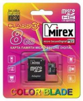 Ф/К Microsdhc 8Gb Class10 Mirex С Адаптером (арт. 333575)