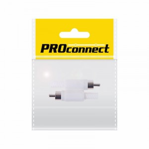Штекер RCA "Белый" PROCONNECT (ПАКЕТ БОБ) 2шт, 14-0401-8 (арт. 612472) купить в интернет-магазине ТОО Снабжающая компания от 343 T, а также и другие ТВ переходники, разветвители, разъемы на сайте dulat.kz оптом и в розницу