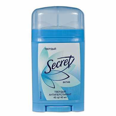 Дезодорант твердый антиперспирант, 45 г, SECRET (Сикрет) "Актив", для женщин, ST-81500785 (арт. 603259) купить в интернет-магазине ТОО Снабжающая компания от 2 744 T, а также и другие Дезодоранты на сайте dulat.kz оптом и в розницу Дезодорант твердый антиперспирант, 45 г, SECRET (Сикрет) "Актив", для женщин, ST-81500785 (арт. 603259) купить в интернет-магазине ТОО Снабжающая компания от 2 744 T, а также и другие Дезодоранты на сайте dulat.kz оптом и в розницу