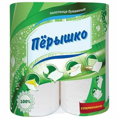 Полотенца бумажные бытовые, спайка 2 шт., 2-х слойные (2х13 м), "Перышко", белые, 1018 (арт. 125264) купить в интернет-магазине ТОО Снабжающая компания от 1 078 T, а также и другие Полотенца бумажные бытовые на сайте dulat.kz оптом и в розницу