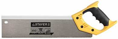 Ножовка для стусла c усиленным обушком (пила) 350 мм, 12 TPI, прямой зуб, для точного реза, STAYER, COBRA 12 (арт. 15365-35)