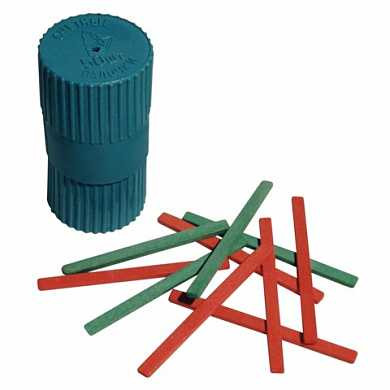 Счетные палочки (50 штук) двухцветные, из натурального дерева, в пластиковом тубусе, С 21 (арт. 103682)