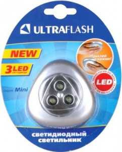 Ultraflash Фонарь Led6244 (3Xr03) 3Светодиод. Серебр./Пластик, Блистер (арт. 328856)