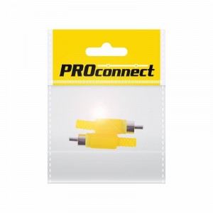 Штекер RCA "Жёлтый" PROCONNECT (ПАКЕТ БОБ) 2шт, 14-0402-8 (арт. 612473)