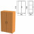 Шкаф закрытый "Фея", 740х390х1220 мм, цвет орех милан (КОМПЛЕКТ) (арт. 980044) купить в интернет-магазине ТОО Снабжающая компания от 59 486 T, а также и другие Набор мебели "Фея" на сайте dulat.kz оптом и в розницу